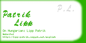 patrik lipp business card